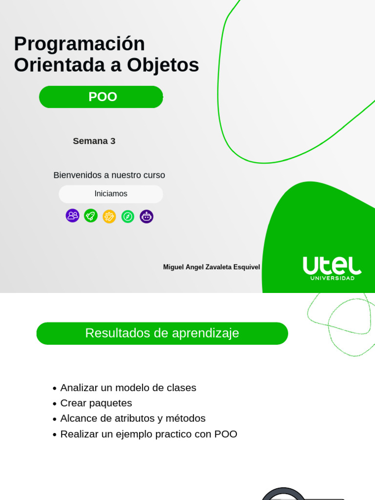 Semana 3 POO | PDF | Programación orientada a objetos | Objeto ...