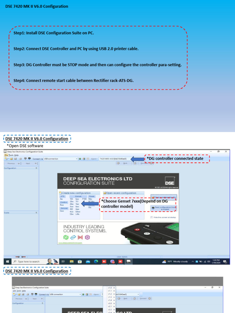 DSE 7420 MK II V6.0 Setup Guide | PDF | Computing | Computer Engineering