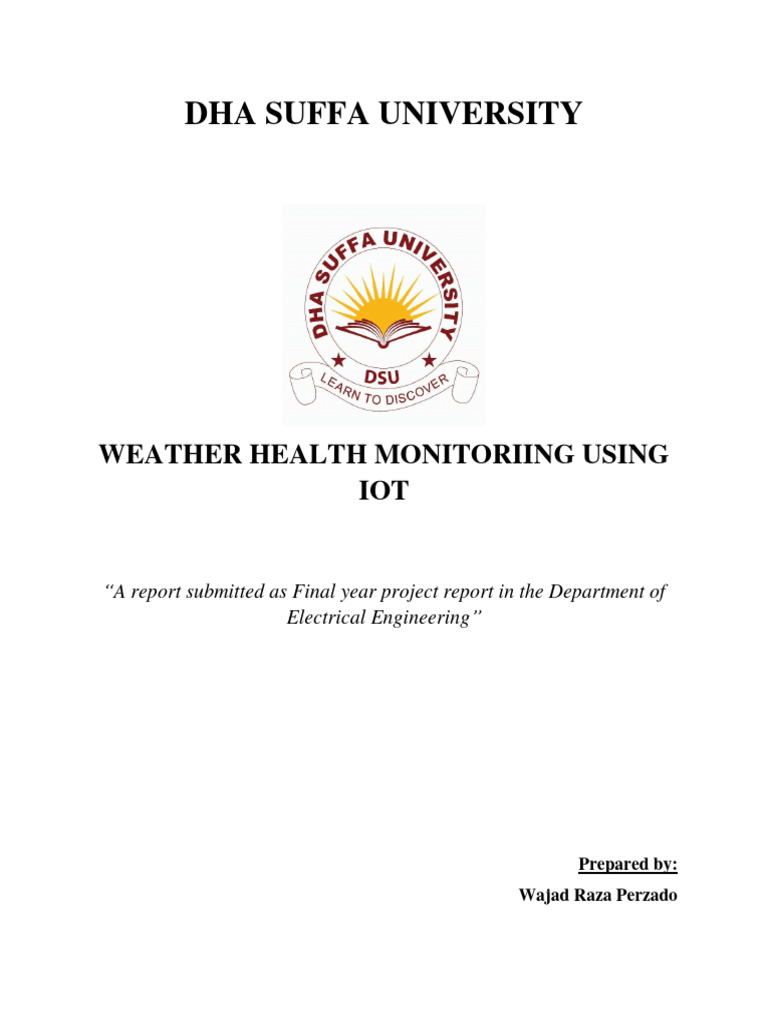 Weather Monitoring IOT | PDF | Internet Of Things | Arduino