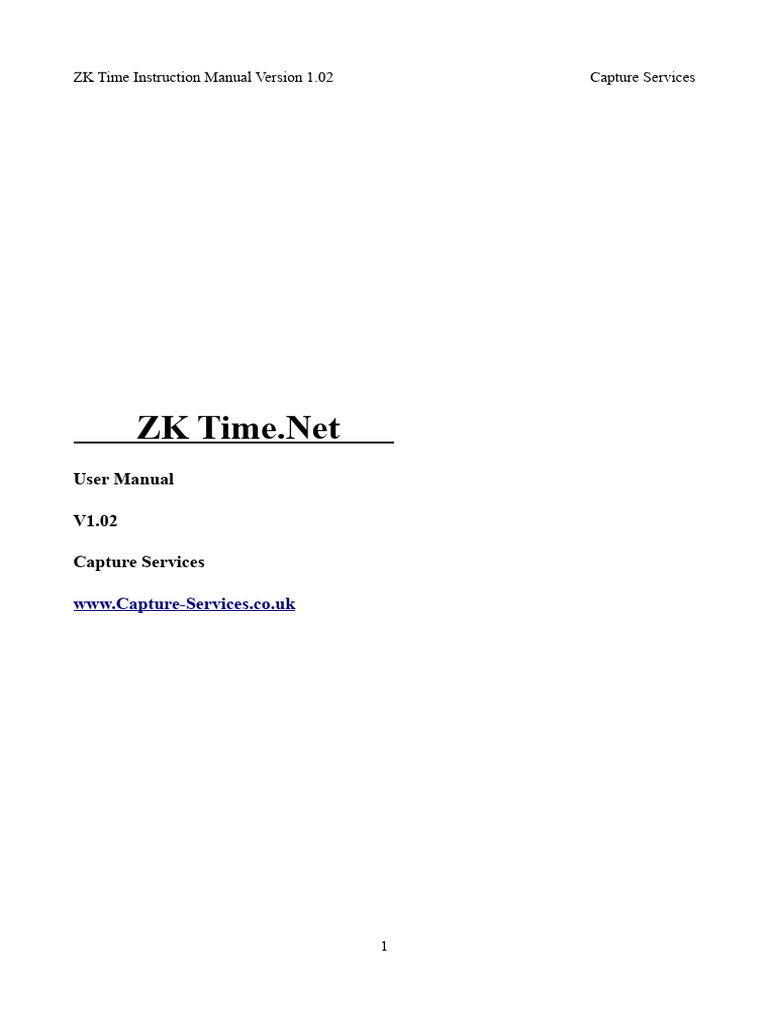 ZK Time 5.0 User Manual Overview | PDF | Ip Address | Overtime