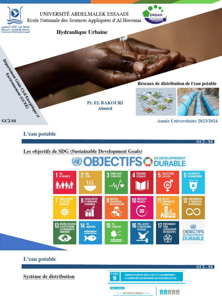 Réseaux de Distribution d'Eau Potable | PDF