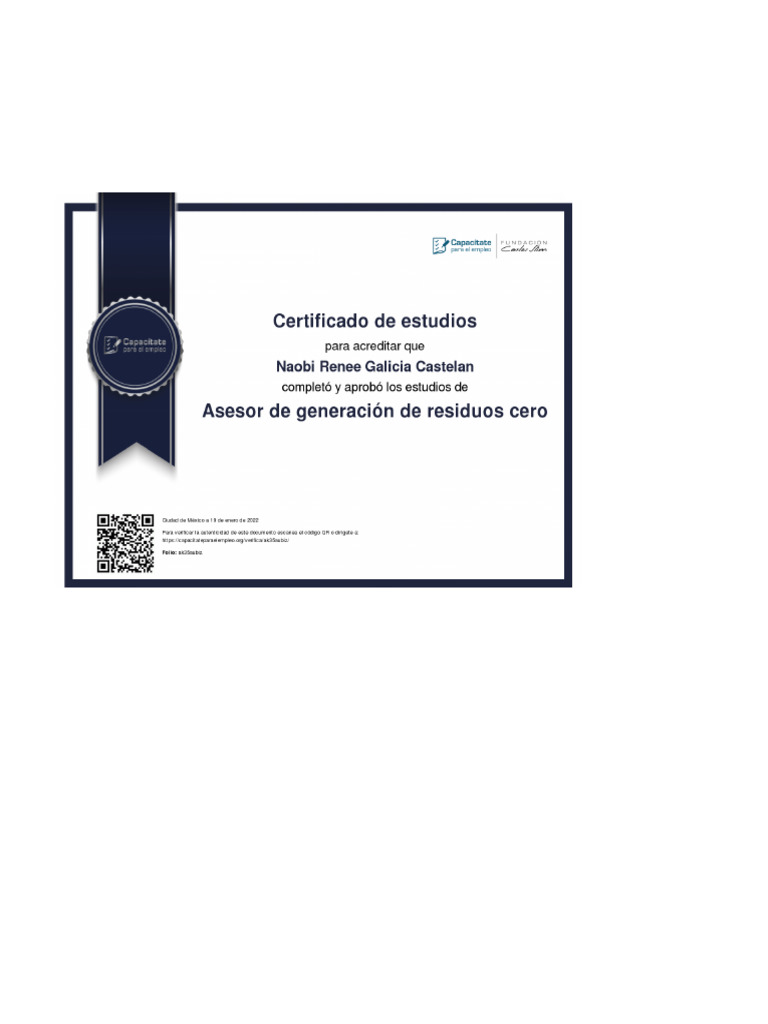 Certificado 7 | PDF