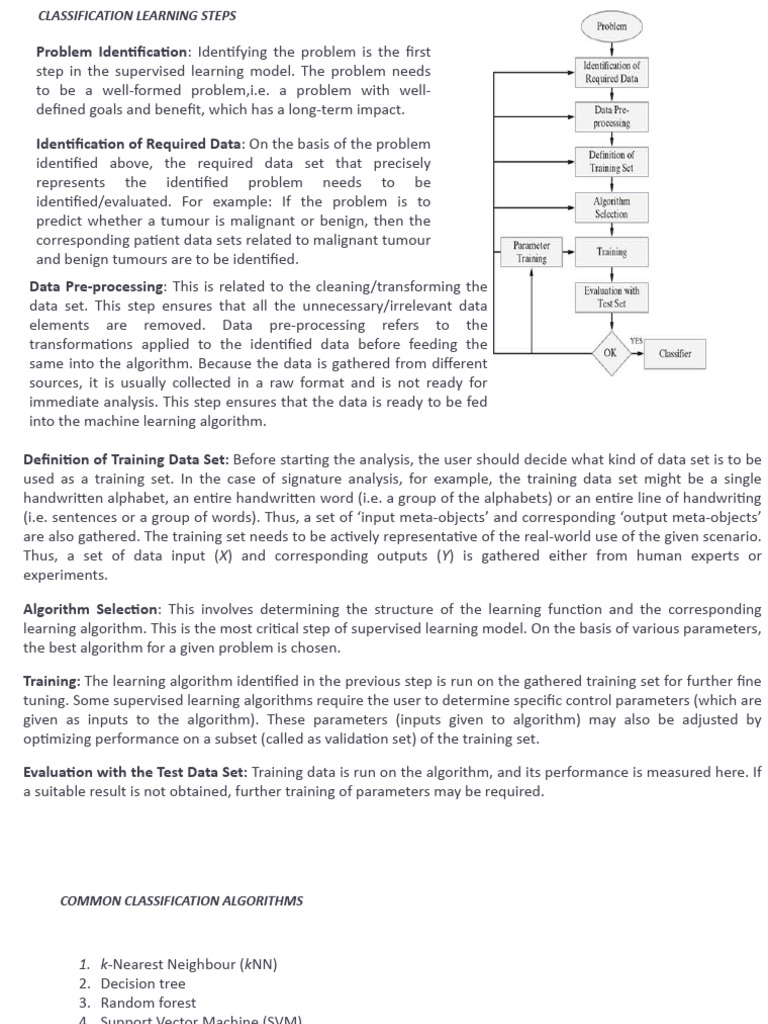 Steps in Classification Learning Process | PDF | Machine Learning ...