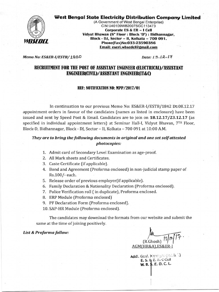 Appointment Order PDF