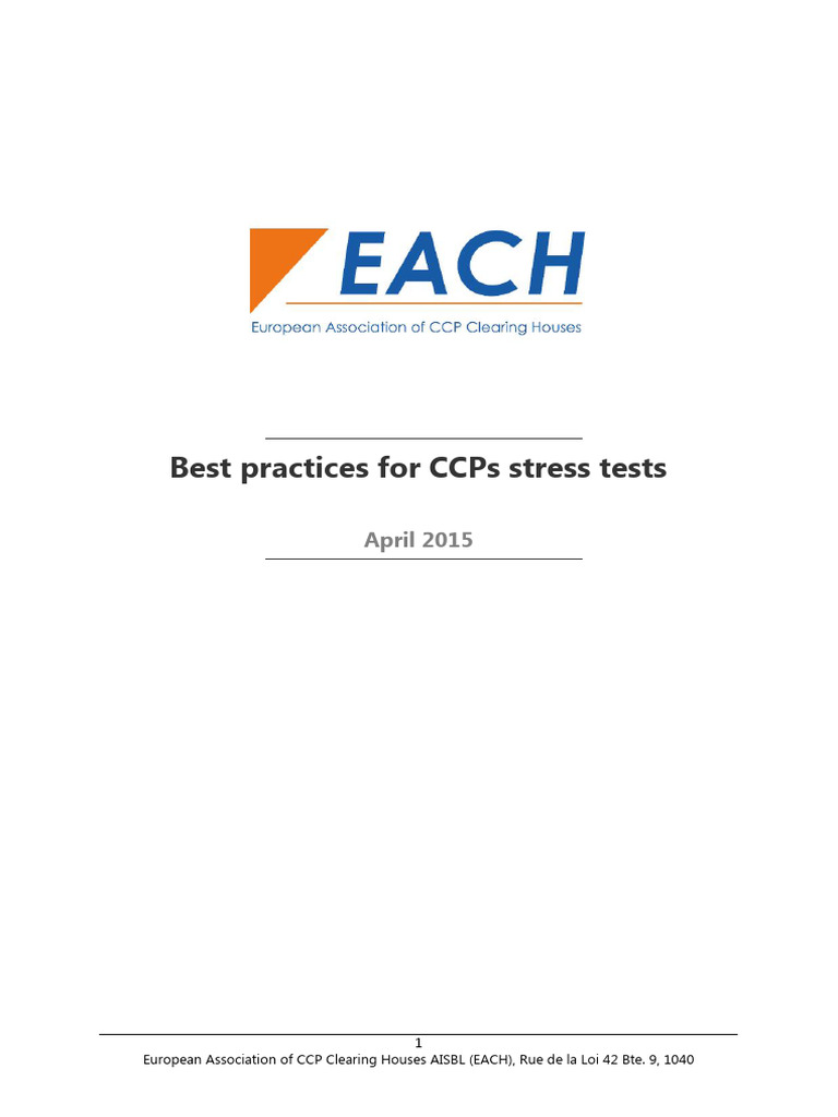 Best Practices for CCP Stress Tests | PDF | Stress Test (Financial) | Risk