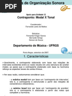 Contraponto Modal x Tonal