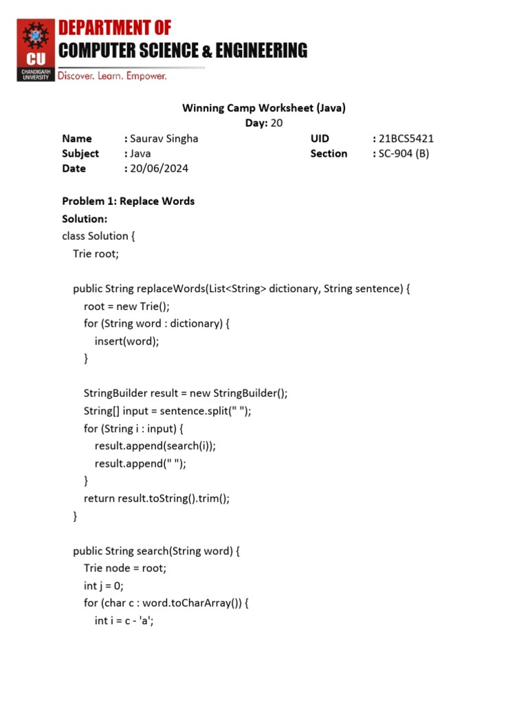 Problem Set of Leetcode Java | PDF | String (Computer Science ...