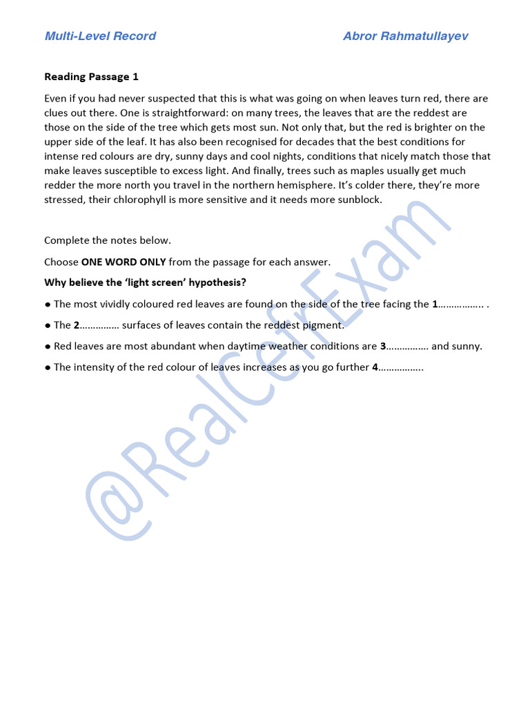 Understanding Wildfire Trends and Leaf Color | PDF | Wildfire | Leaf