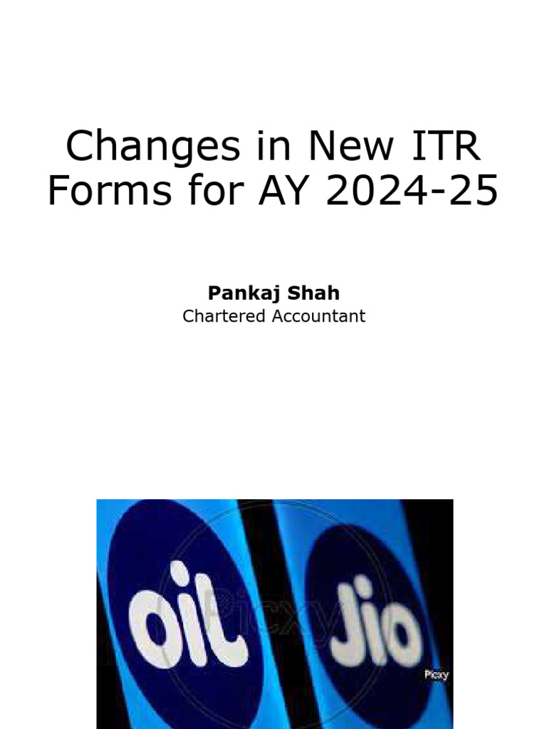 New ITR Forms Changes for AY 2024-25 | PDF | Taxes | Payments