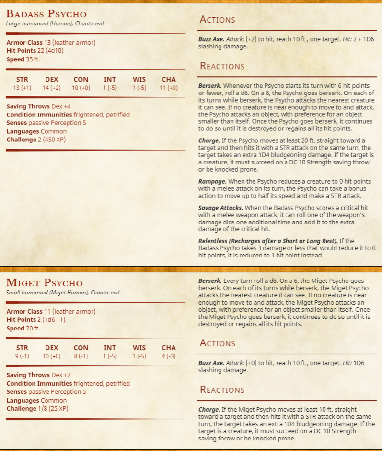 DND Enemy | PDF