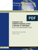 Canada'S Tax Competitiveness After A Decade of Reforms: Still An Unfinished Plan