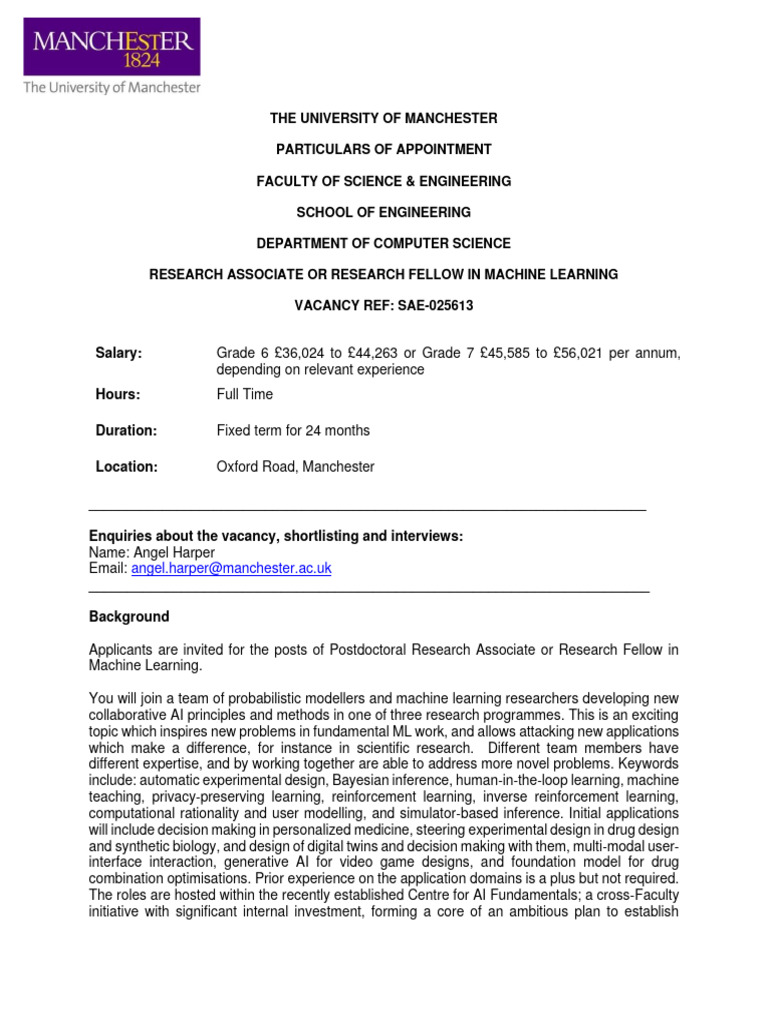 Research Positions in Machine Learning | PDF | Artificial Intelligence ...