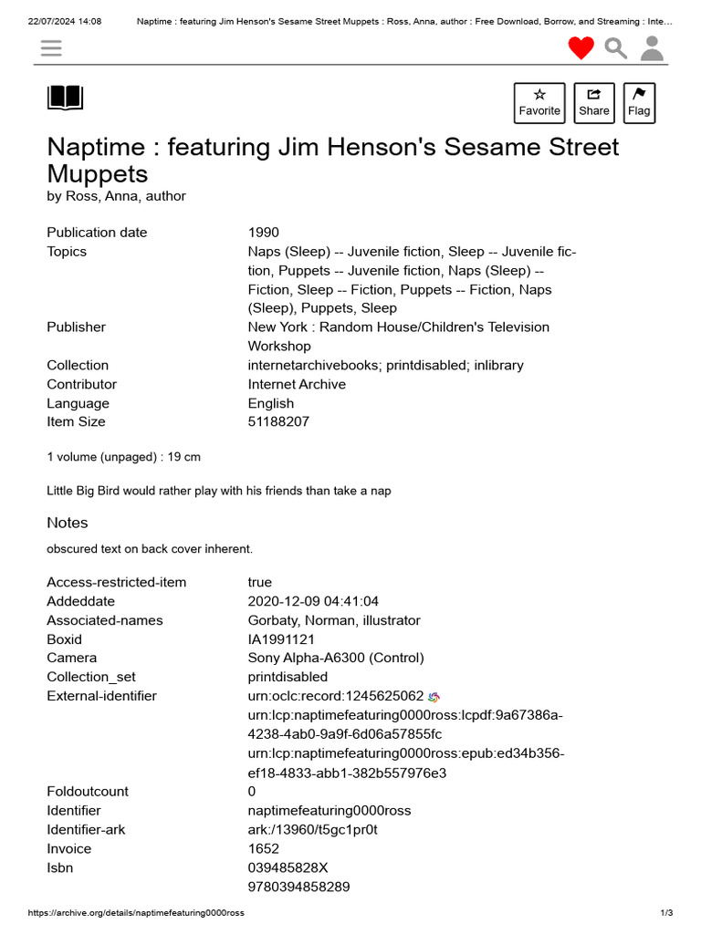 Sesame Street Naptime Book for Kids | PDF | The Muppets | Sesame Street