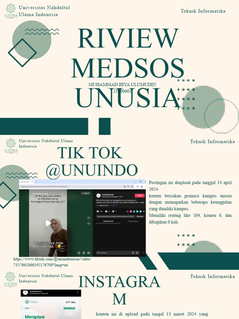 Riview Medsos Unusia | PDF | Ilmu Sosial | Komputer