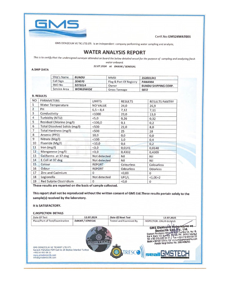 Water Analysis Pdf