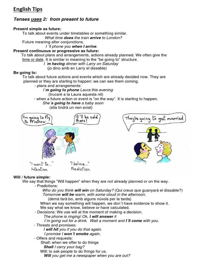 Future Tenses in English Explained | PDF | Linguistics | Grammar