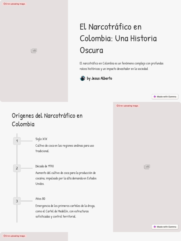 Narcotráfico en Colombia: Historia y Impacto | PDF | Comercio ilegal de ...