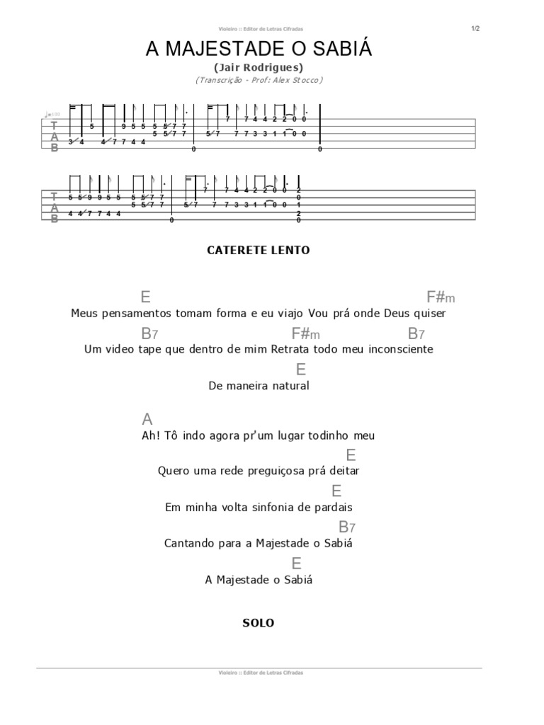 Letra da Música 