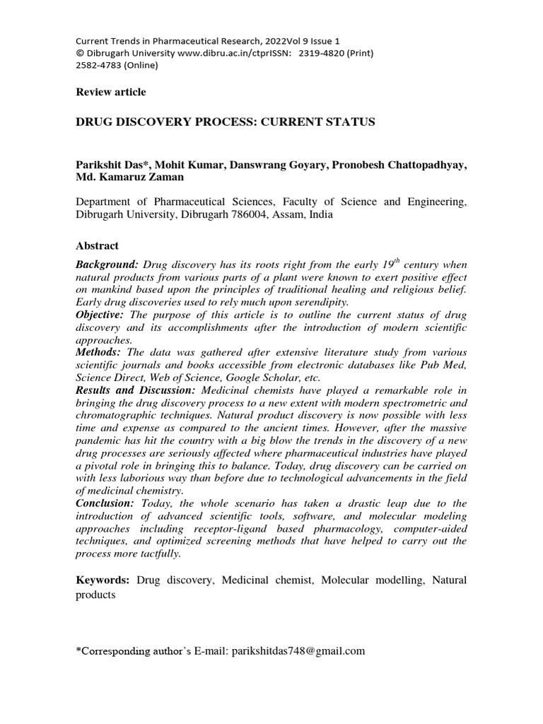 5.-Review 03 CTPR Parikshit-et-Al DONE | PDF | Drug Discovery ...