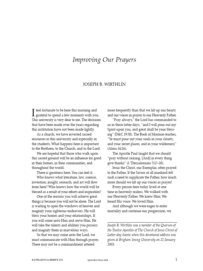 Enhancing the Power of Prayer | PDF | Prayer | Jesus