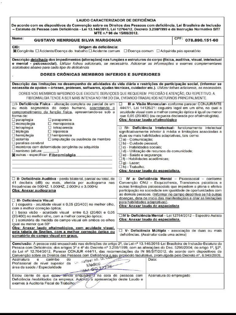 Laudo PCD | PDF