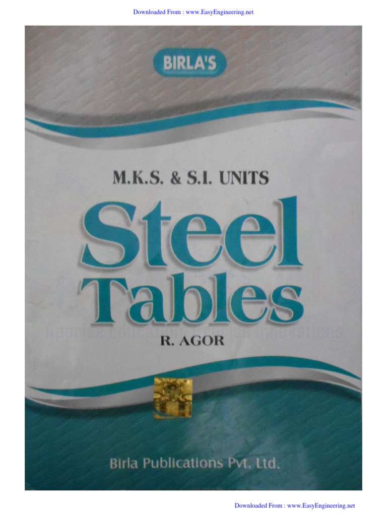 Steel Tables by R. Agor | PDF