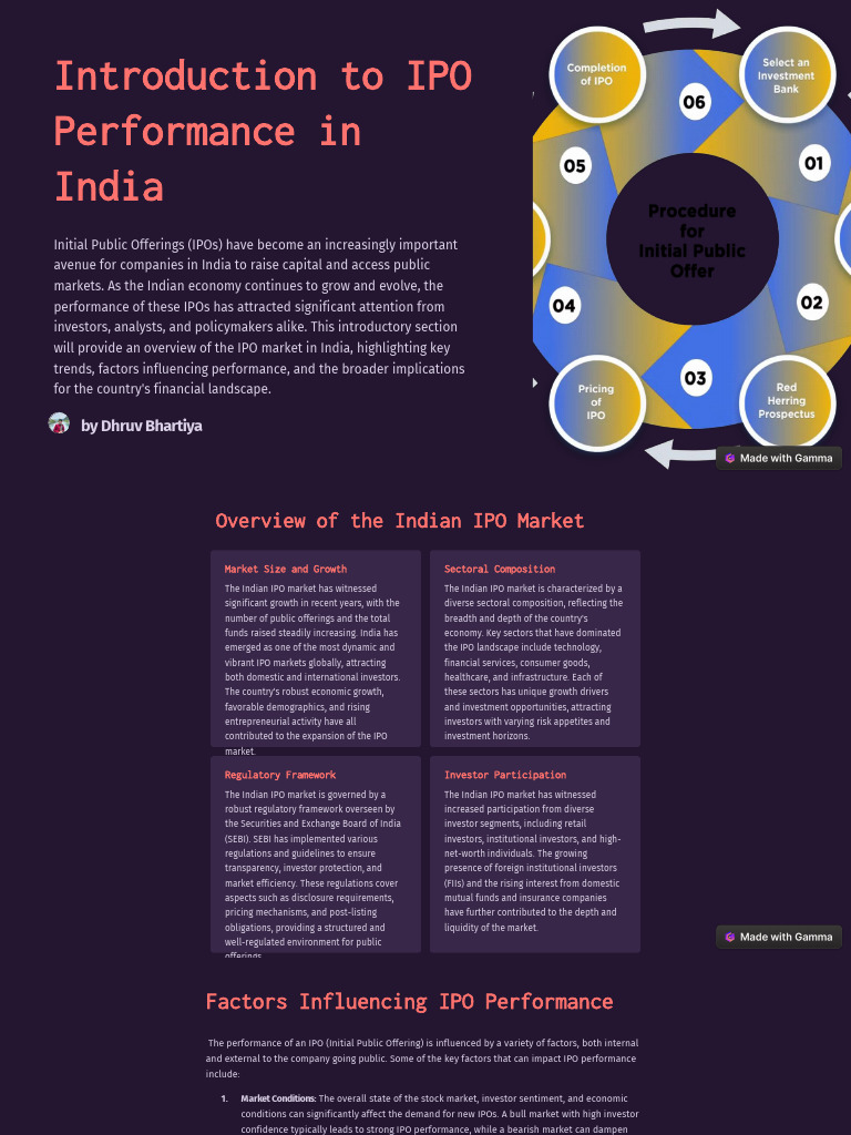 Performace Evaluation of IPO India | PDF | Initial Public Offering ...