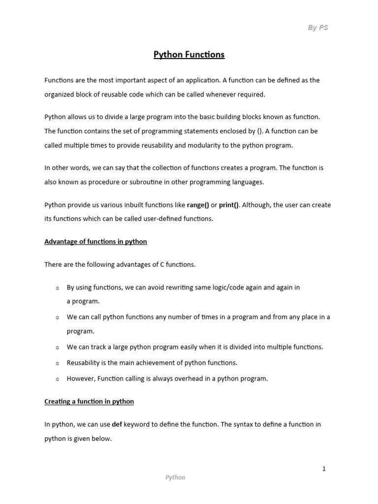 Python functions pdf boolean data type parameter computer