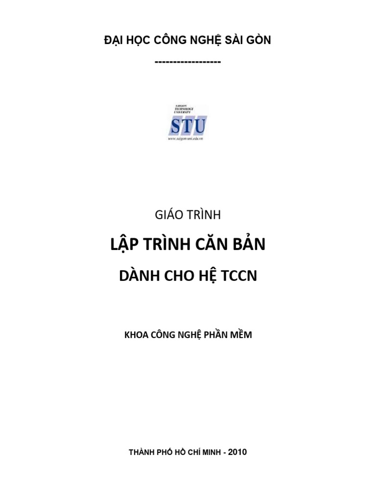Giáo trình lập trình căn bản dành cho Hệ TCCN | PDF