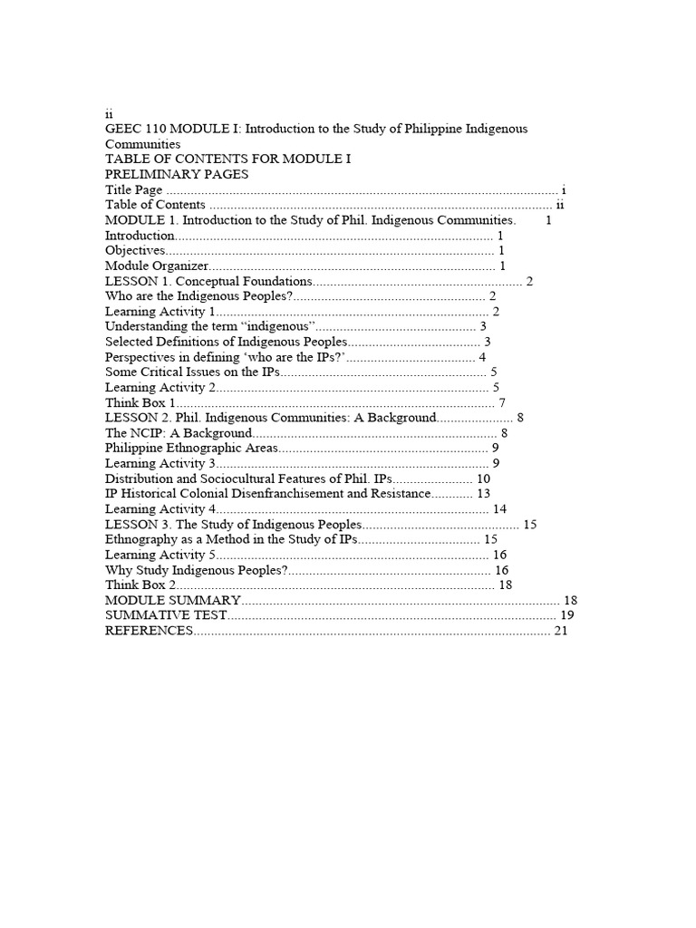 Study of Philippine Indigenous Communities | PDF | Indigenous Peoples ...