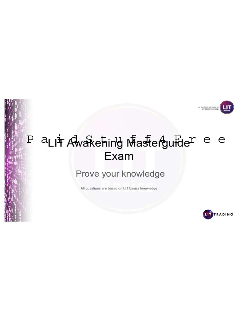 LIT - Exam @falcon - Books | PDF