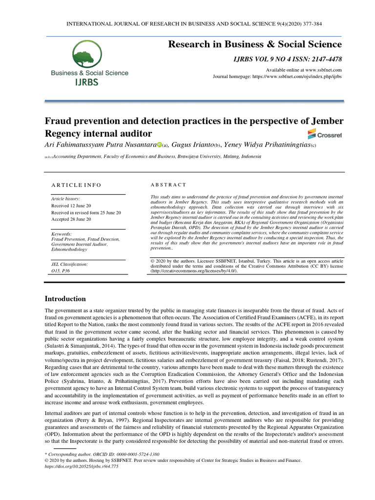 Fraud Prevention by Jember Auditors | PDF | Audit | Internal Audit