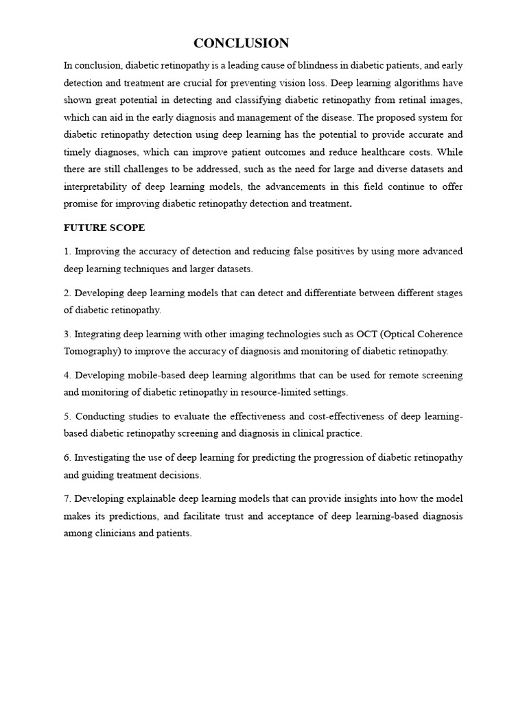 Conclusion and References | PDF | Deep Learning | Medical Diagnosis