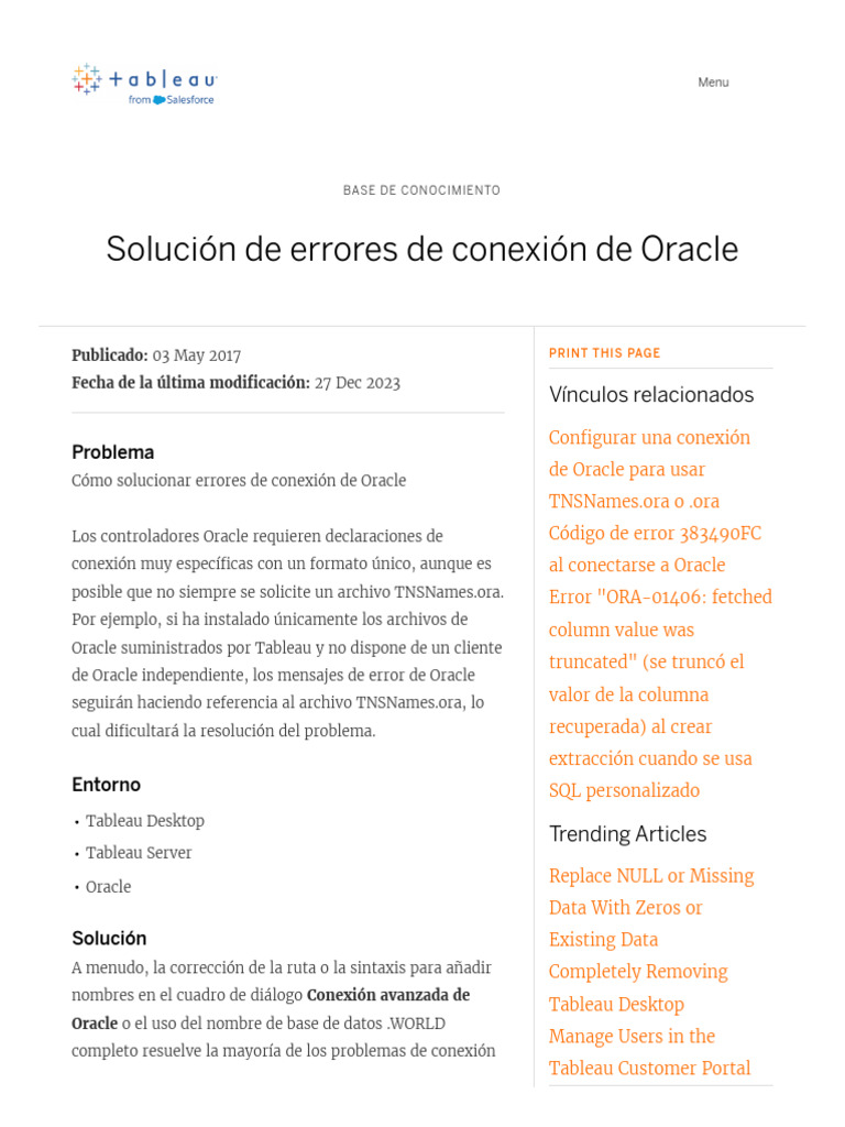 Solución a errores de conexión Oracle | PDF | Archivo de computadora ...