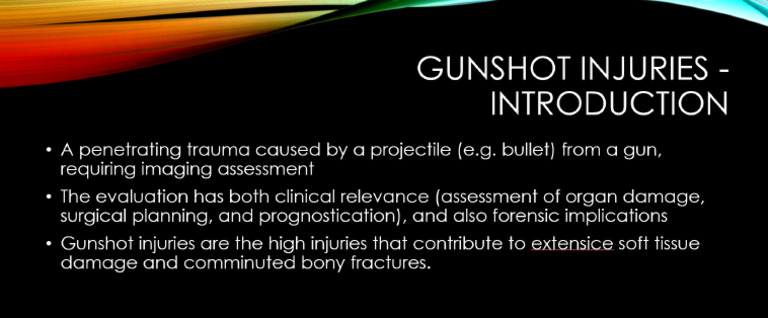 Gunshot Injury 1 | PDF