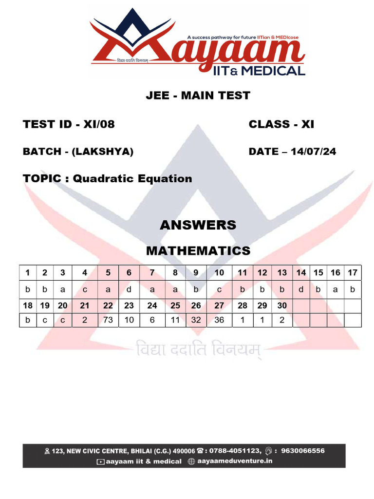 jee-main-test-quadratic-equations-pdf