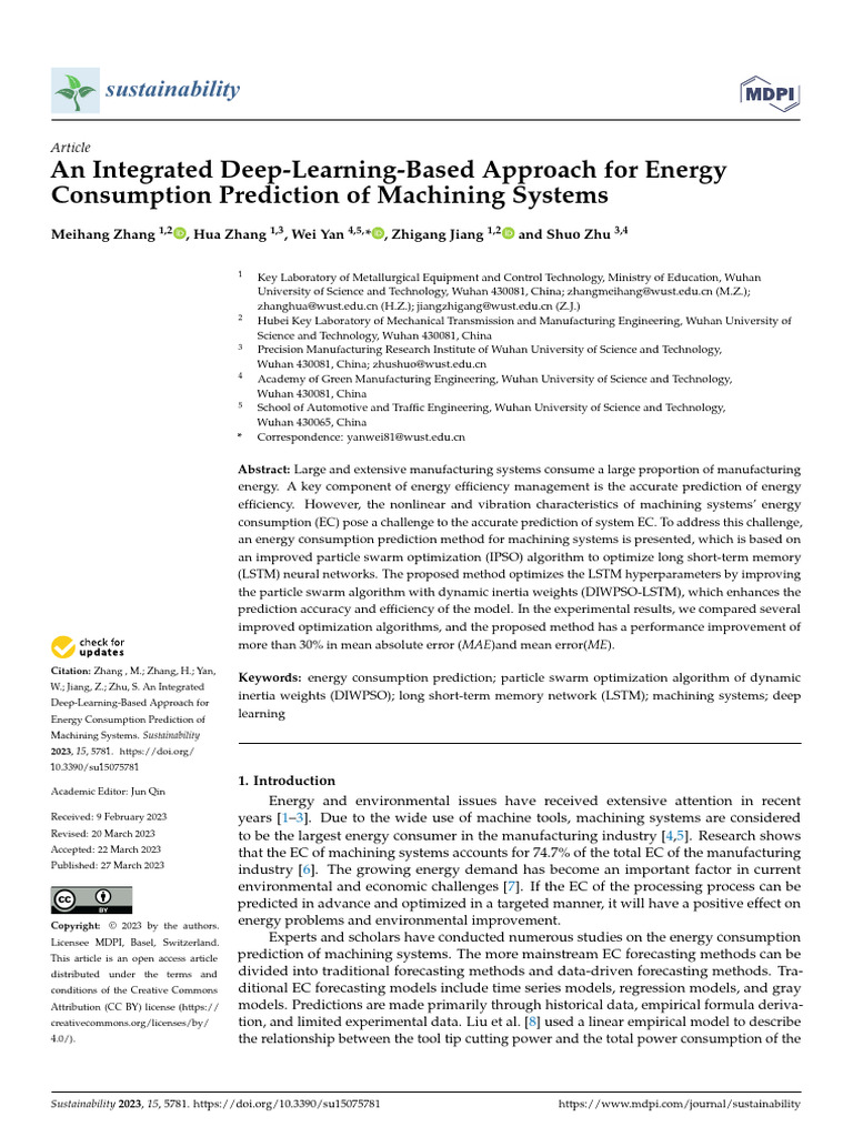 Sustainability 15 05781 | PDF | Deep Learning | Machine Learning