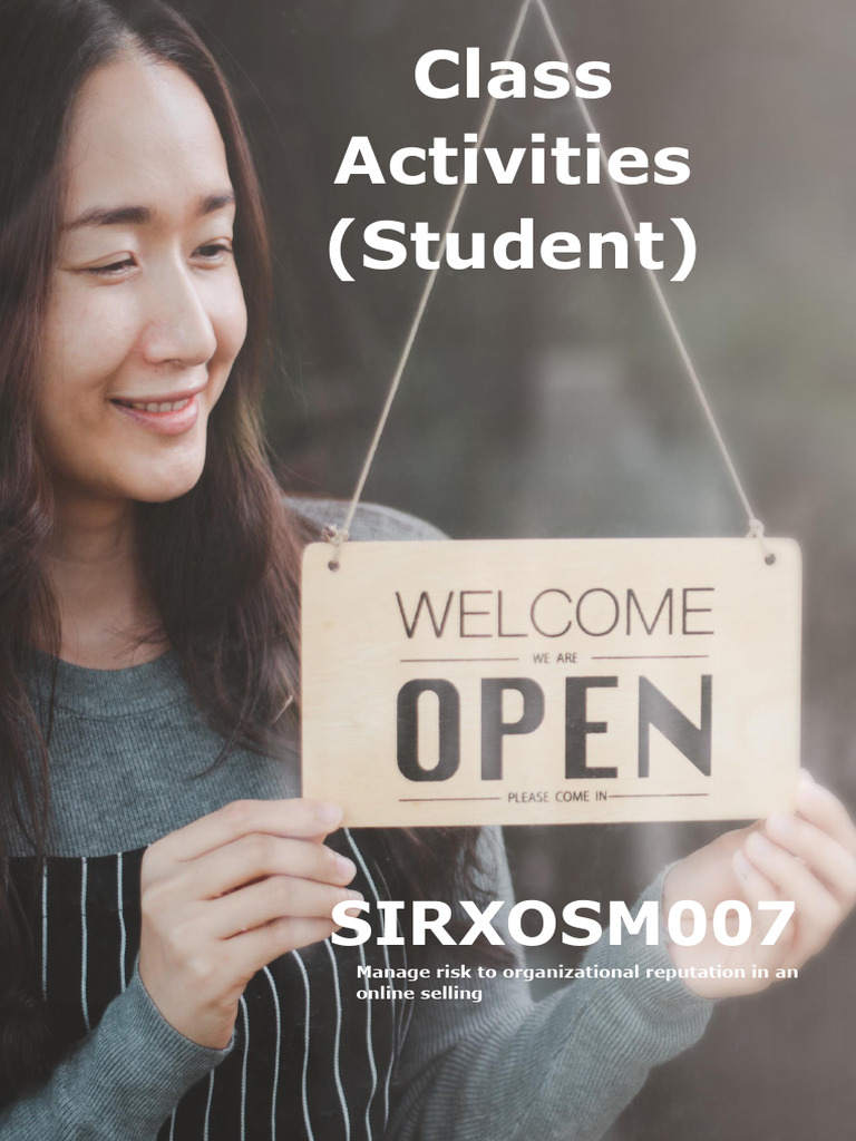 Sirxosm007 class activity book student complete pdf social media