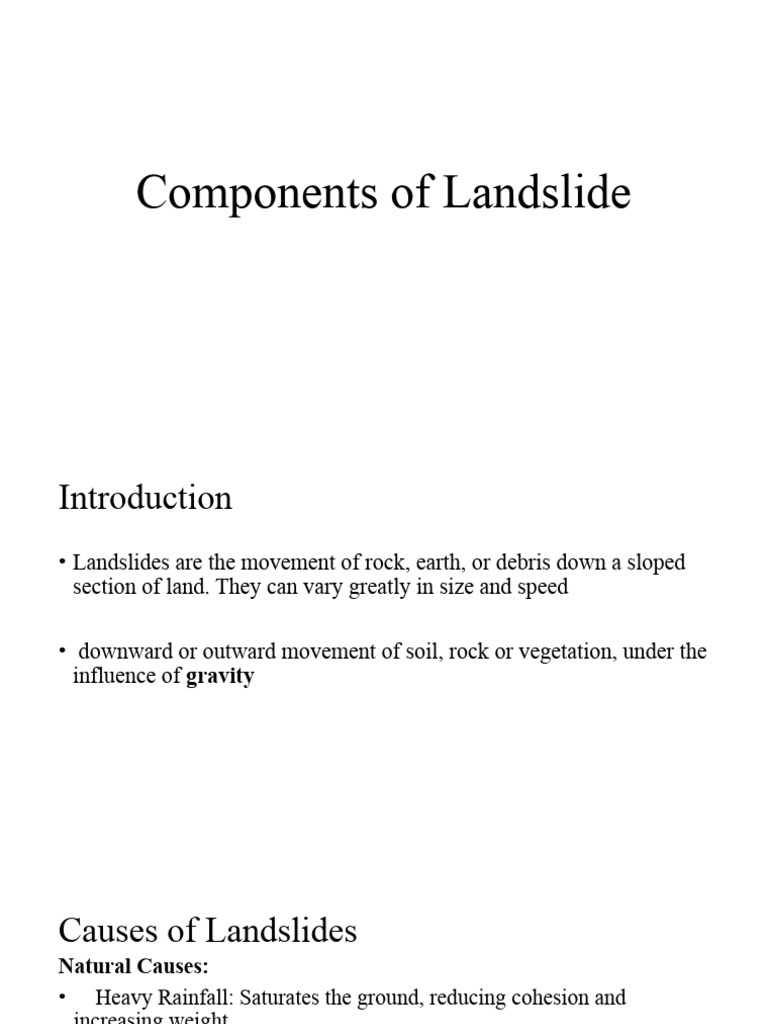 Components and Causes of Landslides | PDF | Landslide | Soil