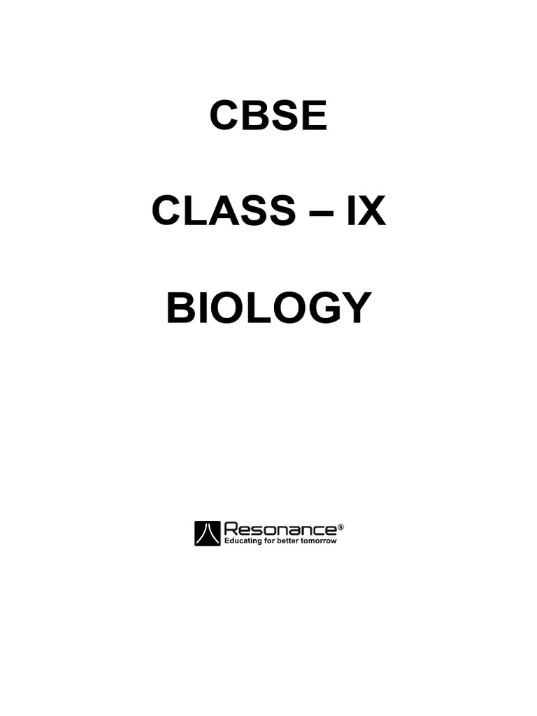 CBSE Class IX Biology Study Material | PDF | Endoplasmic Reticulum ...