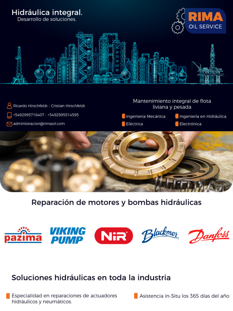 Servicios Hidráulicos RIMA Oil | PDF | Lubricante | Bomba