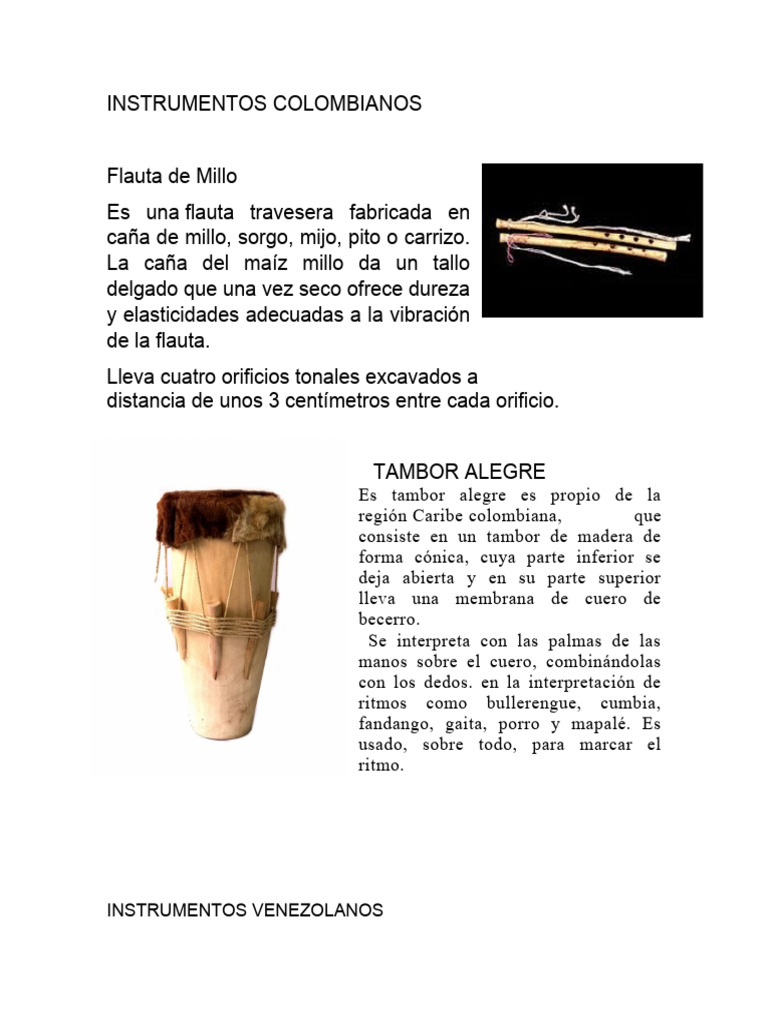 INSTRUMENTOS COLOMBIANOS | PDF