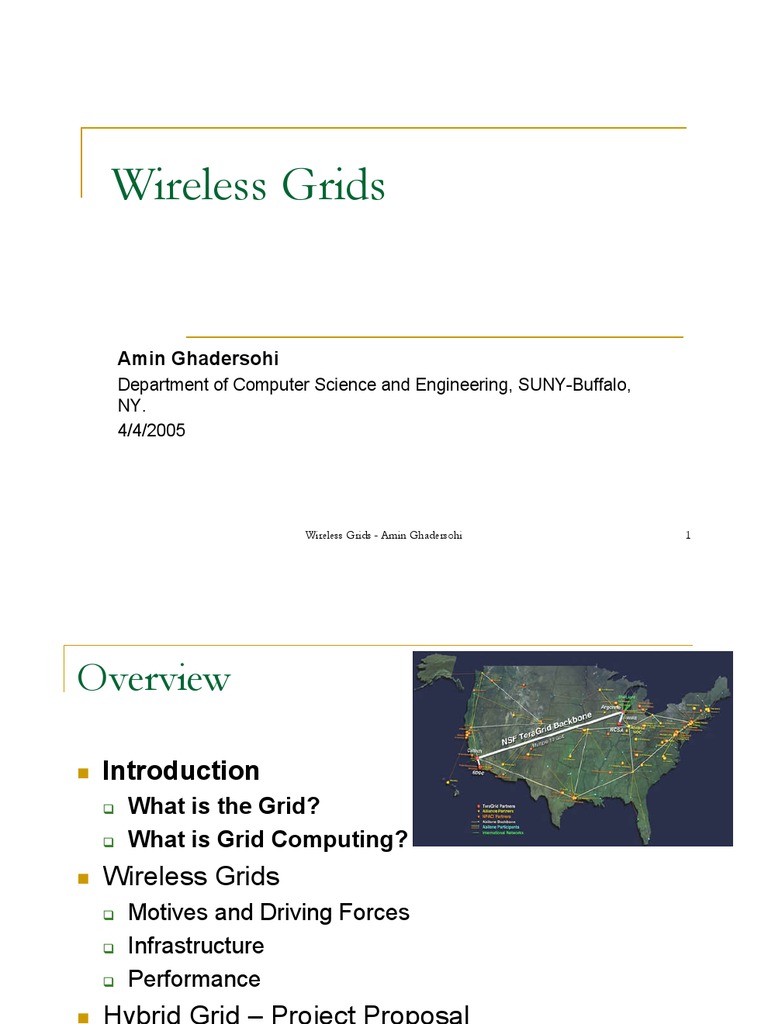Wireless Grids: Amin Ghadersohi | PDF | Grid Computing | Routing