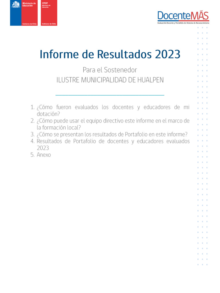 Estructura del Portafolio Docente 2024 | PDF