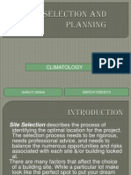 Site Selection and Planning - Climatology