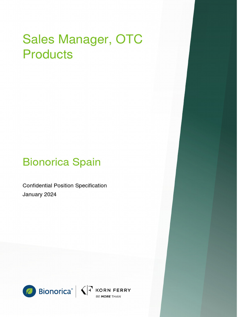 Korn Ferry Position Specification - Bionorica - Sales Manager | PDF ...