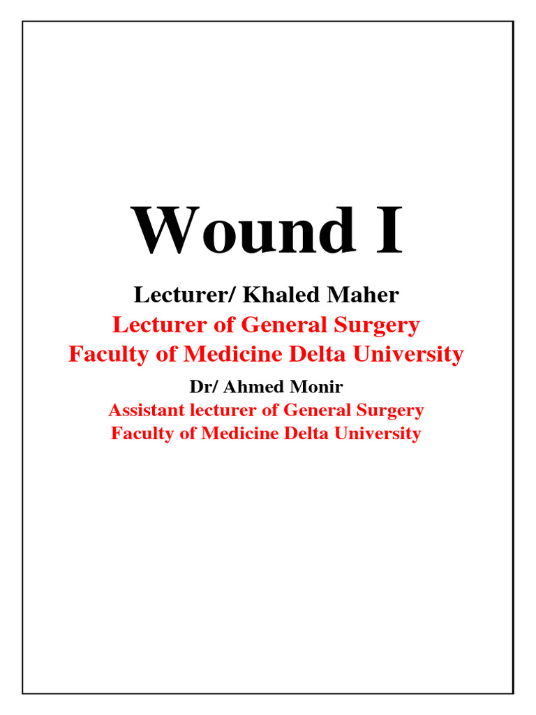 Wound I 231027 132312 Pdf Wound Surgery