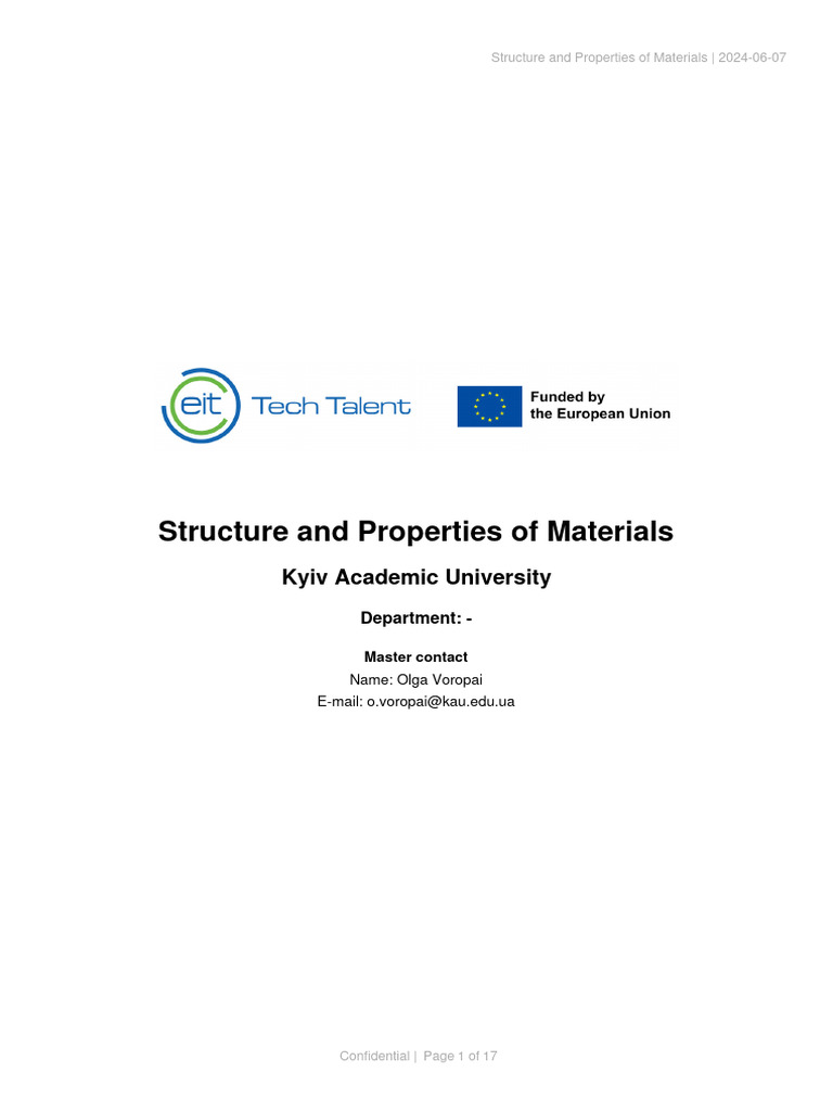 Structure and Properties of Materials 2024 06 07 - 2236 | PDF ...