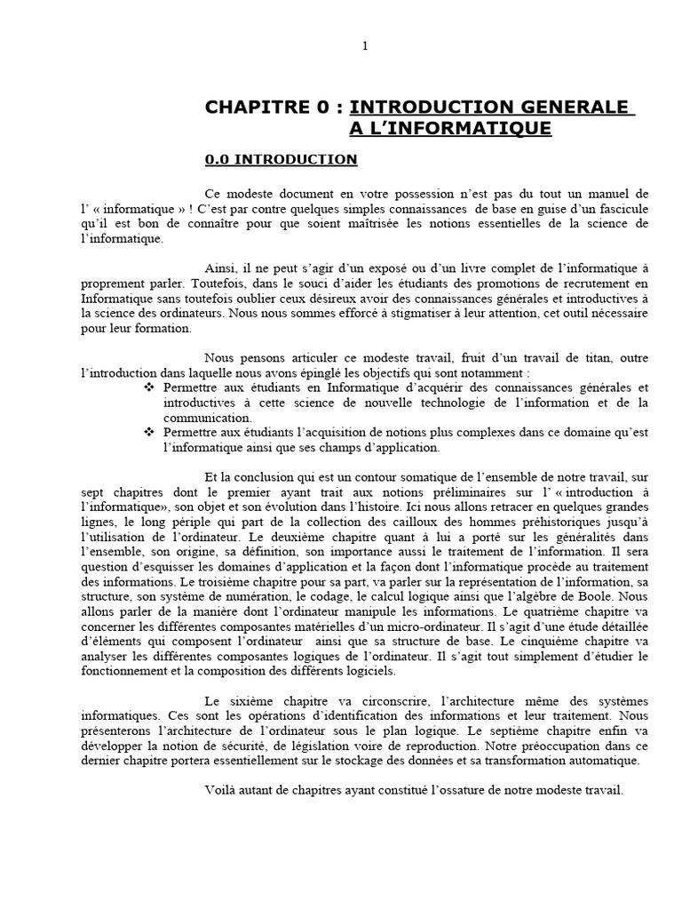 Introduction à l'informatique générale | PDF | Informatique | Application