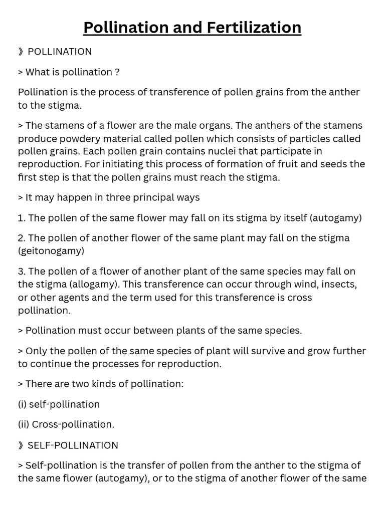Understanding Pollination and Fertilization | PDF | Flowers | Pollination